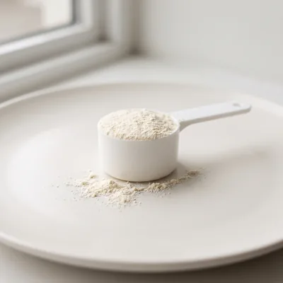 A scoop of fine powder